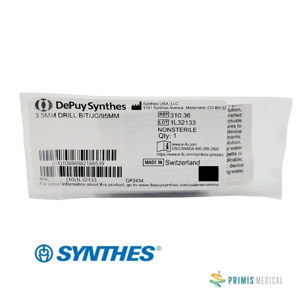 Synthes 310.36 Drill Bit 3.5mm Orthopedic JC 3-3/4" New