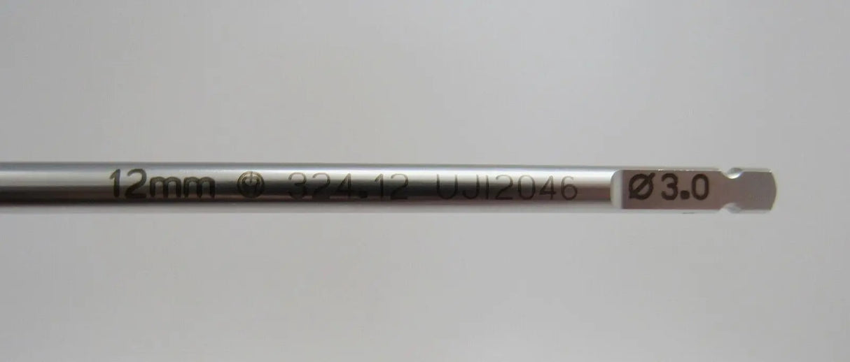 Synthes 324.12 Orthopedic 3.0mm Drill Bit with 12mm Stop 7-1/2" Synthes
