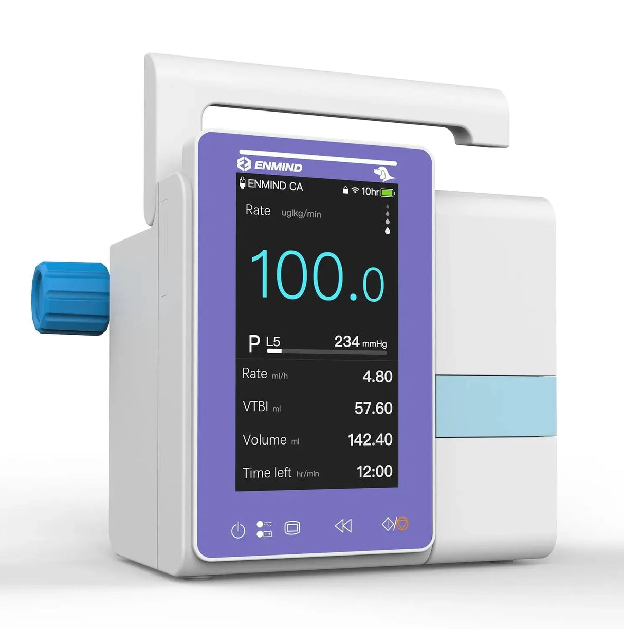 ENMIND EN-V5 Vet Veterinary Infusion Pump 4.3" Color Touch Screen Enmind