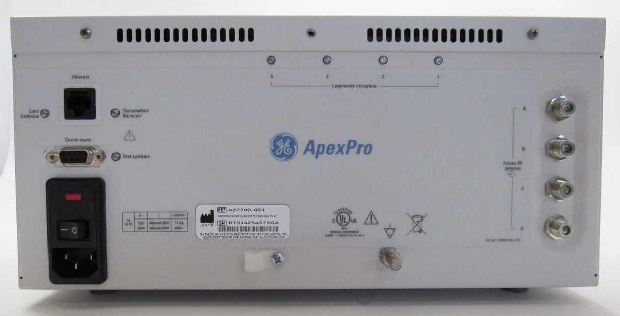 GE 422200-001 ApexPro Receiver Subsystem 560-614mhz Telemetry Recevier GE