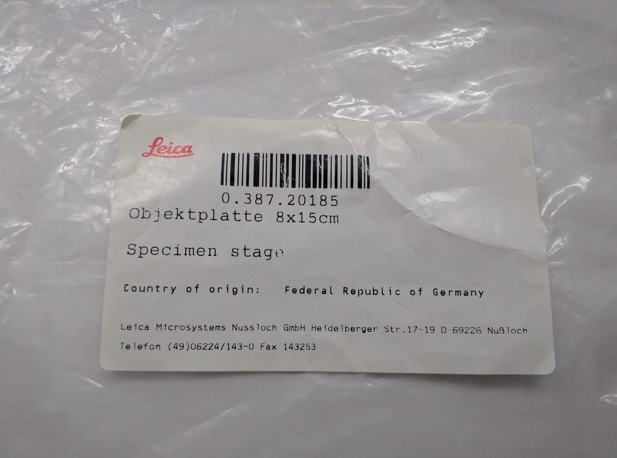 Leica 0.387.20185 Specimen Stage 8 x 15cm Leica