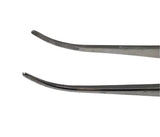 Jarit 355-101 Ophthalmic 0.8mm Wide Tip Half Curved Eye Dressing Forceps 4" Jarit