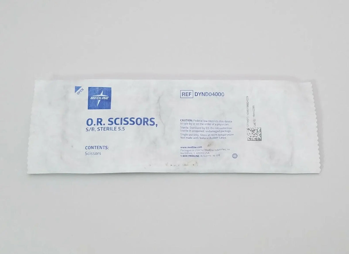 Medline DYND0400 O.R. Scissors S/B Sterile 5-1/2" Medline