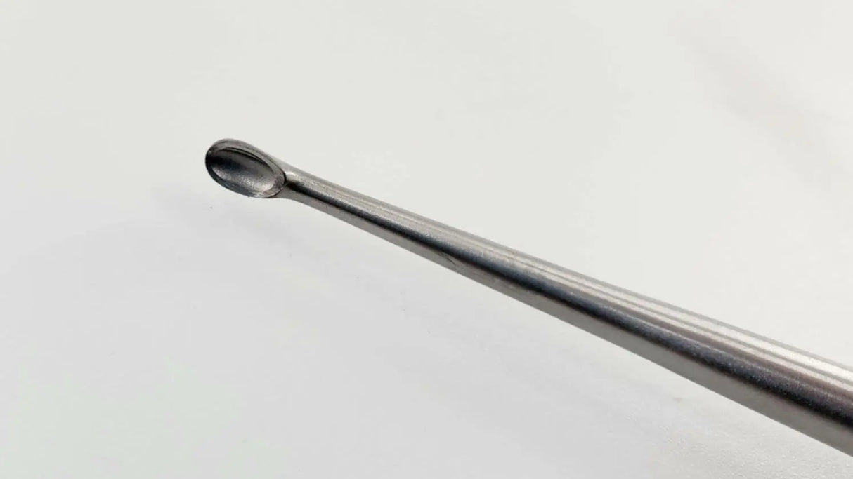 Jarit 240-163 Curette Bruns Oval Cup Size 1 Straight Solid Hexagonal Handle 9" Jarit