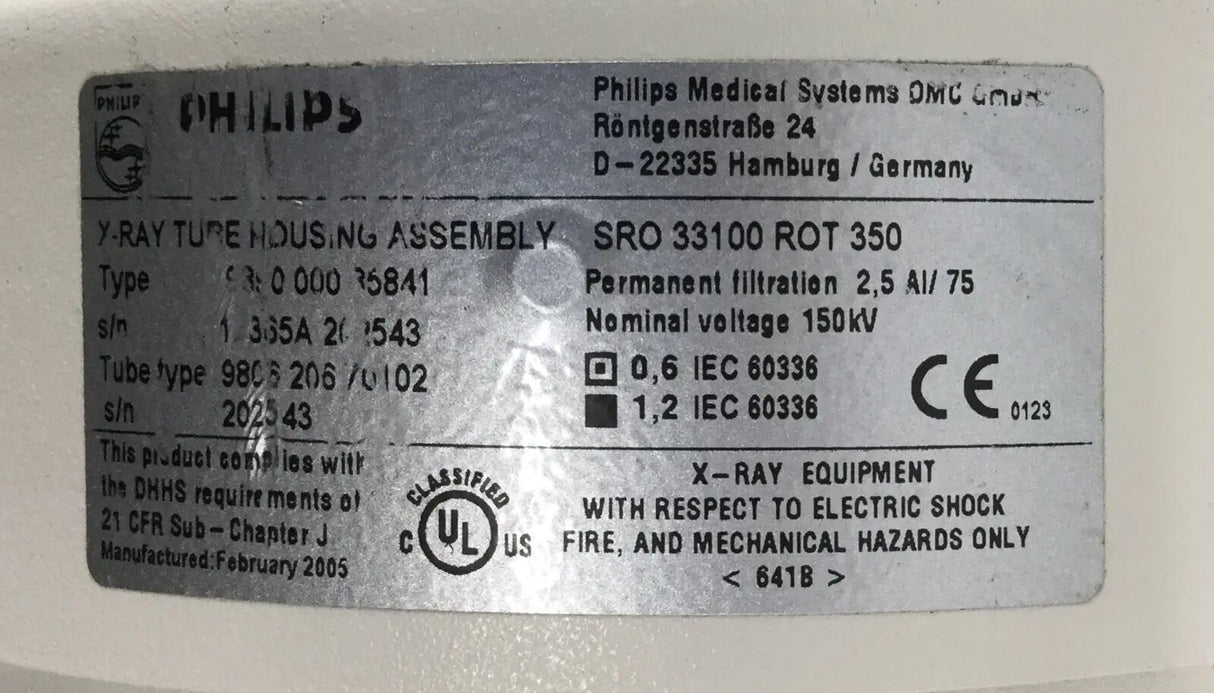 Philips 980620670102 Imaging X-Ray Tube Philips