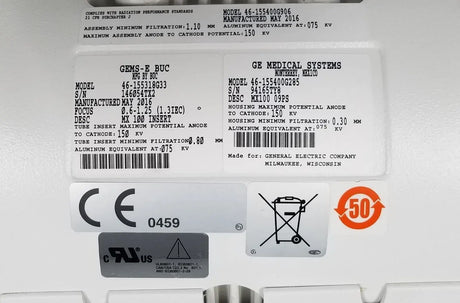GE Discovery XR656 Imaging Tube 46-155318G33 GE