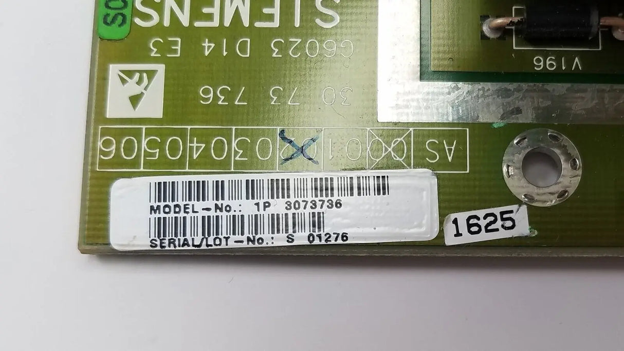 Siemens 3073736 Multix Rad Room D14 Assembly Board Siemens