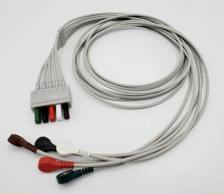 Mindray EL6501B ECG 5 Lead Wire Set Snap Clip Cable 4.9Ft Mindray