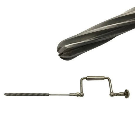 Zimmer Hand Drill w/ Kirschner 9900-12-535 12mm Bone Reamer Drill Bit 21-3/4" Primis Medical
