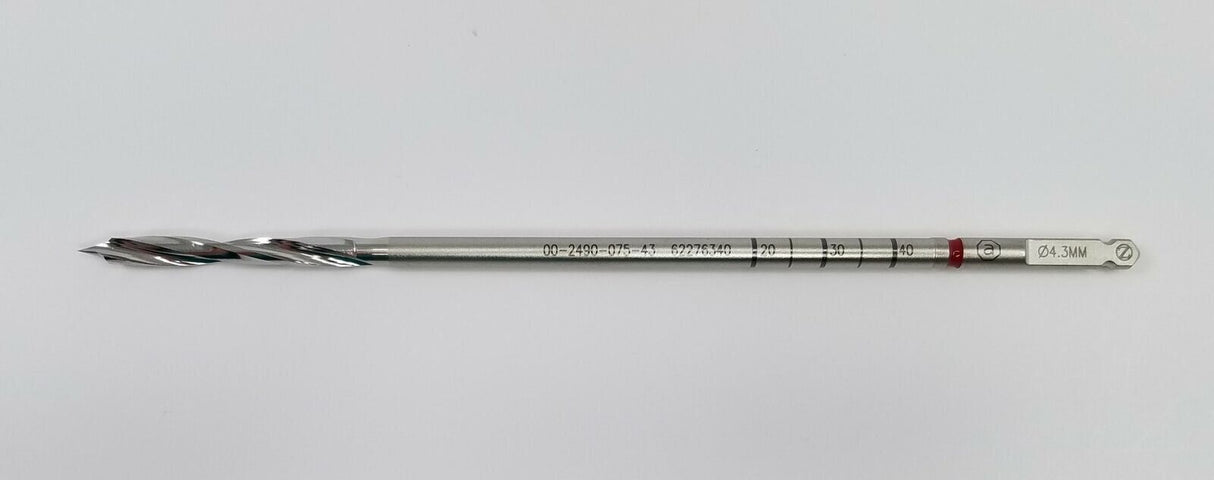 Zimmer 00-2490-075-43 4.3mm Freehand Drill Bit Orthopedic 6"
