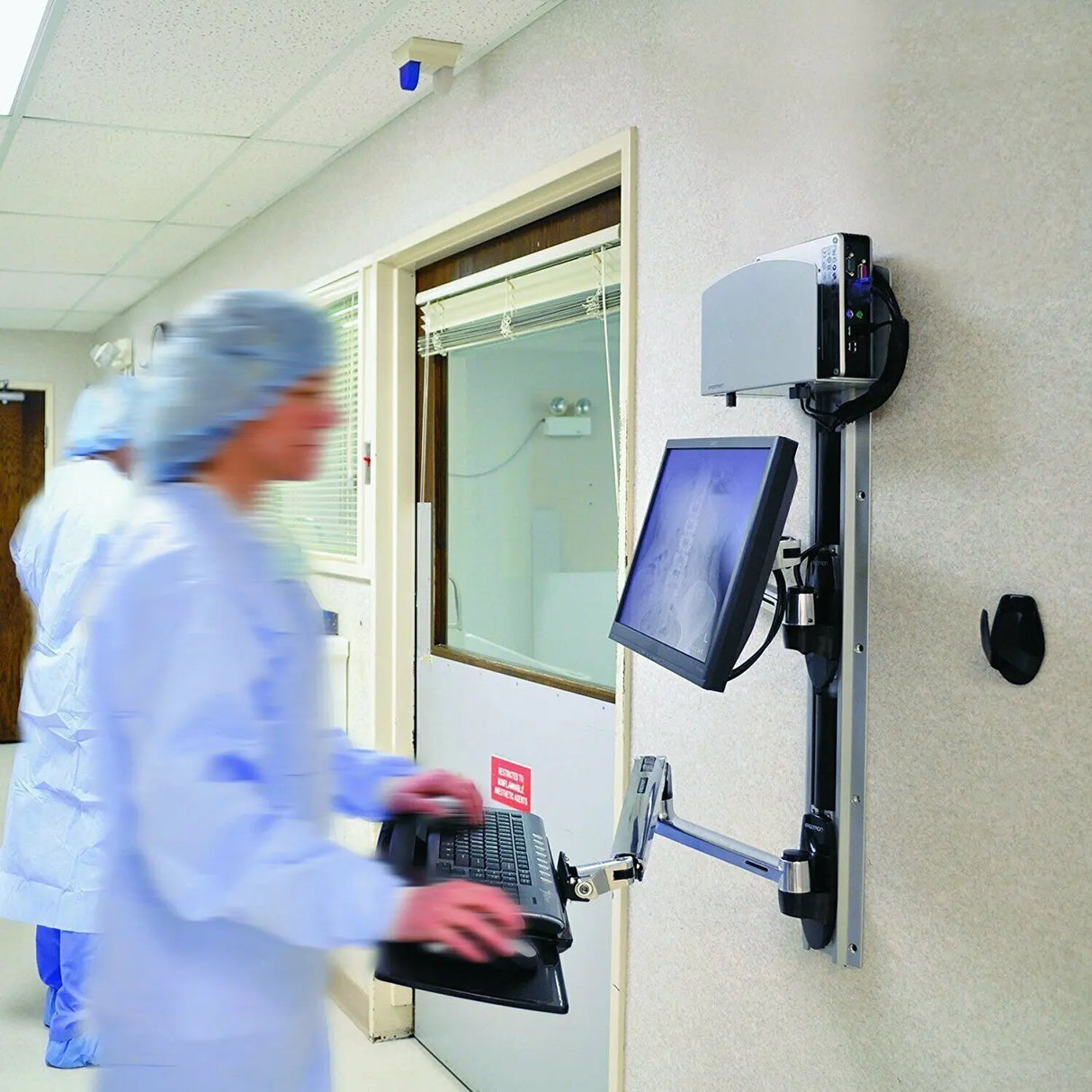 Ergotron 45-253-026 LX Wall Mount System with a Small CPU Holder Ergotron