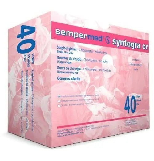 Sempermed Chloroprene Surgical Gloves Latex Free Size's 6.5, 7, 7.5, 8 Box of 40 Primis Medical