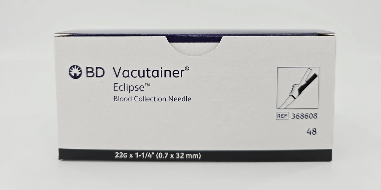BD 368608 Vacutainer Eclipse Blood Collection Needle 22G x 1-1/4" 480/CS (48/BX, 10BX/CS) BD