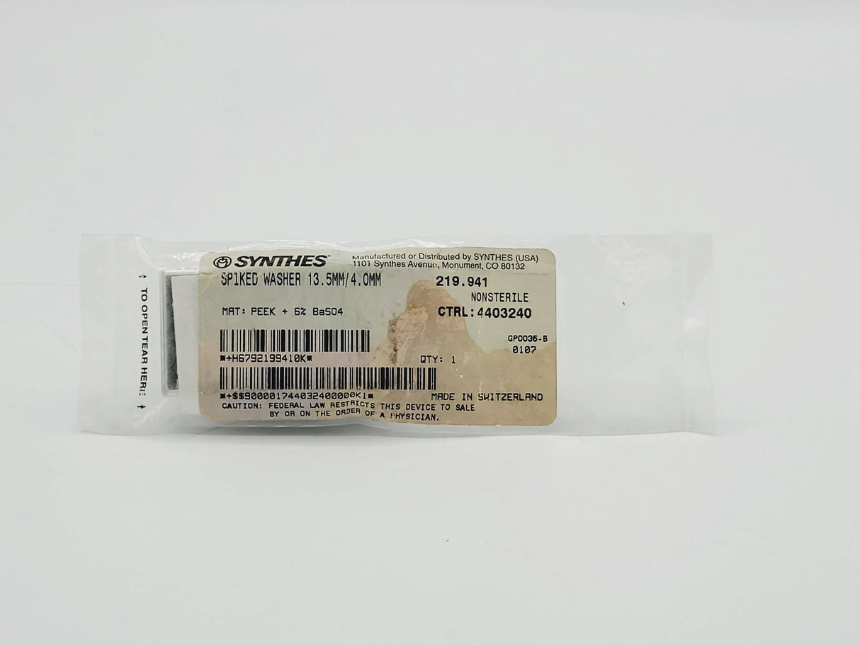 Synthes 219.941 Spiked Washer 13.5mm/4.0mm Synthes