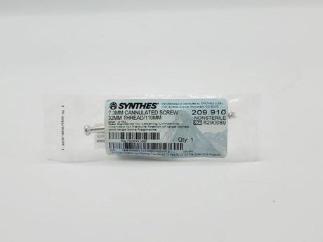 Synthes 209.910 7.3mm Cannulated Screw 32mm Thread/110mm Synthes