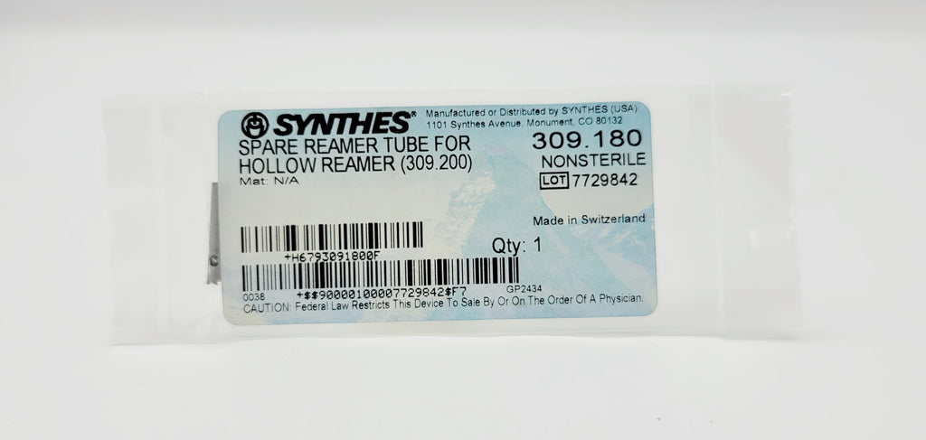 Synthes 309.180 Spare Reamer Tube For Hollow Reamer (309.200)