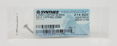 Synthes 214.820 4.5mm Cortex Screw Self-tapping 20mm Synthes
