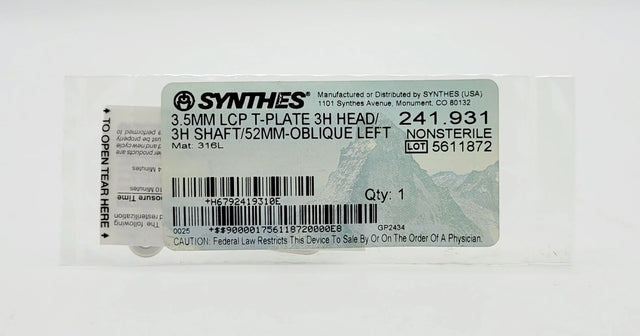 Synthes Gmbh, 241.931, EA, 10886982167743 Synthes Gmbh