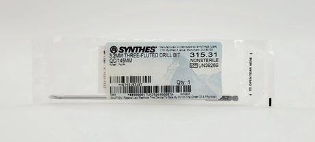 Synthes  315.31 3.2MM THREE-FLUTED DRILL BIT QC/145MM Synthes