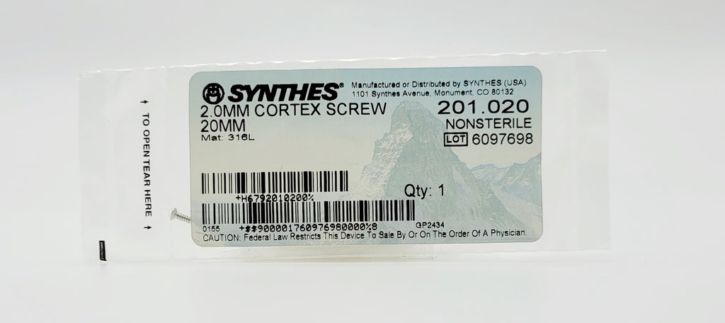 Synthes  201.020 2.0MM CORTEX SCREW 20MM