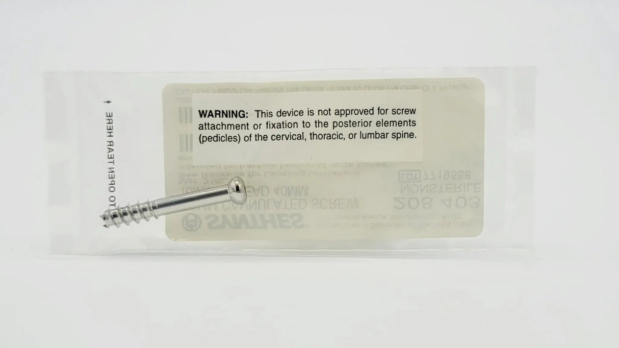 Synthes 208.403 6.5mm Cannulated Screw 16mm Thread 40mm Synthes