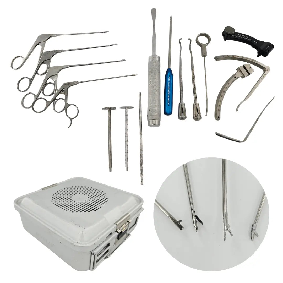 Arthrex Knee Meniscal Root 15 Piece Surgical Instrument Set w/ Pan & Lid Arthrex