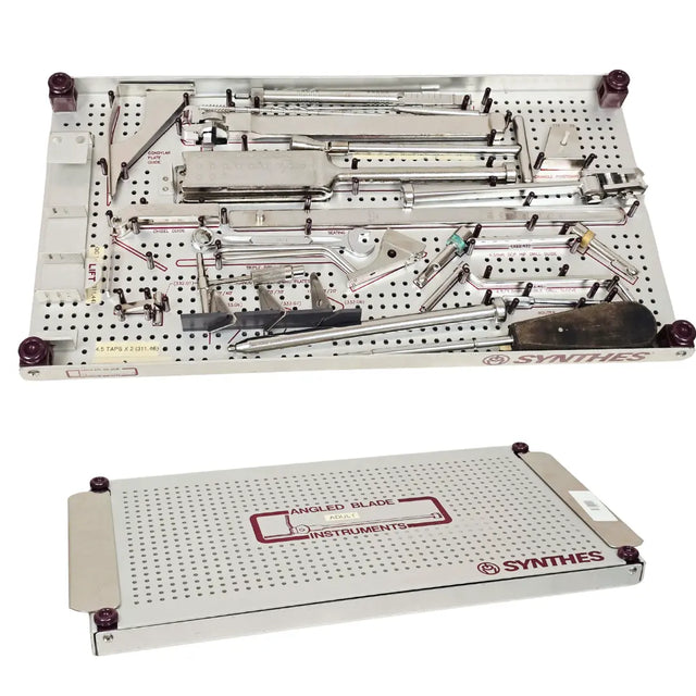 Synthes Angled Blade Plate Osteotomy Instrument Set 22pc with Original Metal Case - Pre-Owned Synthes