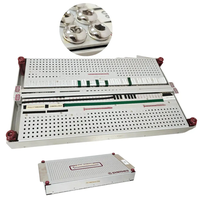 Synthes 4.5mm Cortex & 6.5mm Cancellous Bone Screw Set with Storage Rack Synthes