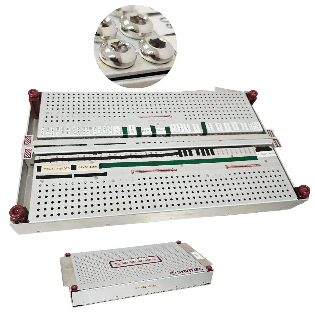 Synthes 4.5mm Cortex & 6.5mm Cancellous Bone Screw Set with Storage Rack Synthes