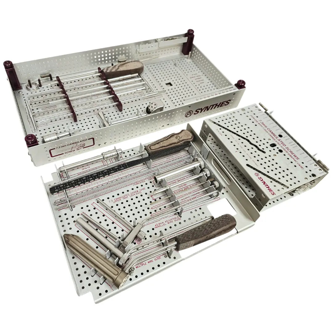Synthes 7.3mm Large Cannulated Screw System Instrument Set (Complete Tray) Synthes
