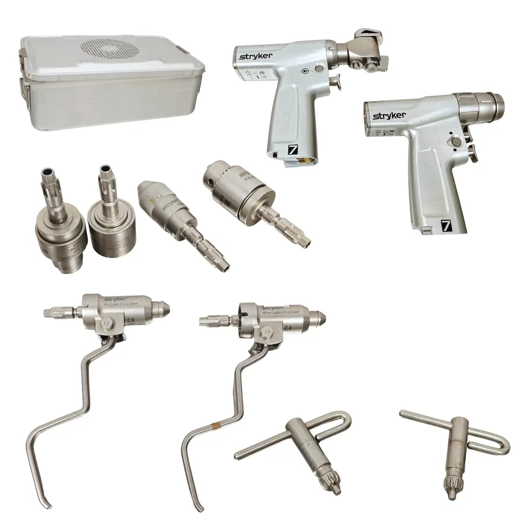 Stryker System 7 Power Tool System Set (Sagittal Saw, Rotary Handpiece & Attachments) Stryker