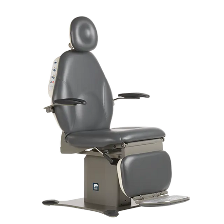 MTI 461 Exam Chair - Swivel Top, 100-240V, 21 in Seat, 550 lb Capacity (Product 461-002-80) MTI