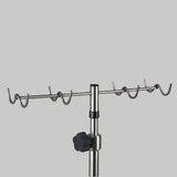 Midcentral Medical MCM-295 Stainless Steel IV Pole 6 leg spider base 3" casters Midcentral Medical