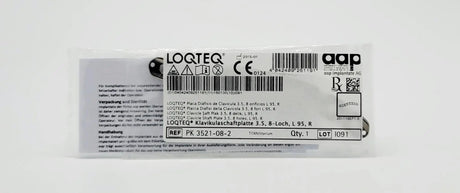 aap Implantate AG PK 3521-08-2 LOQTEQ Clavicle Shaft Plate 3.5, 8 holes, L 101, R aap Implantante