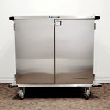 Lakeside Two Door Stainless Cabinet Case Cart 36" Width Wire Shelf Lakeside