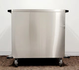 Lakeside Two Door Stainless Cabinet Case Cart 36" Width Wire Shelf Lakeside