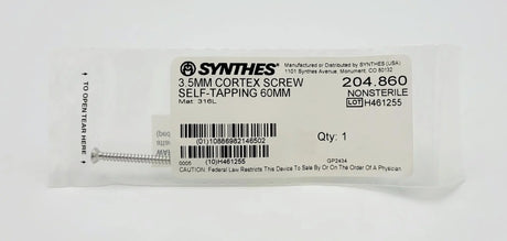 Synthes 204.860 3.5mm Cortex Screw Self-Tapping 60mm Synthes