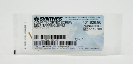 Synthes 400.824.96 1.5mm Ti Cortex Screw Self-Tapping 24mm Synthes