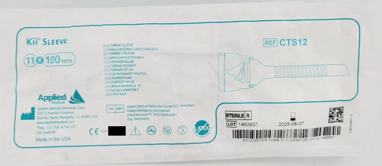 Applied Medical CTS12 Z-Thread Sleeve 11 x 100mm Applied Medical