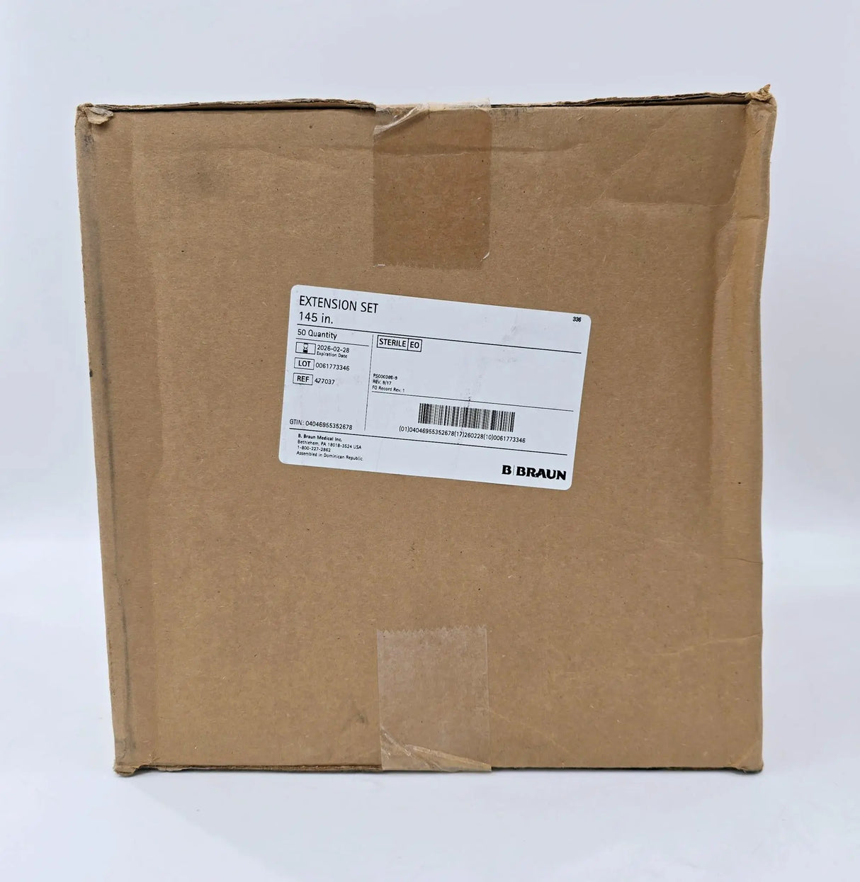 B Braun 477037 145" Extension Set Case of 50 B Braun Medical, Inc.
