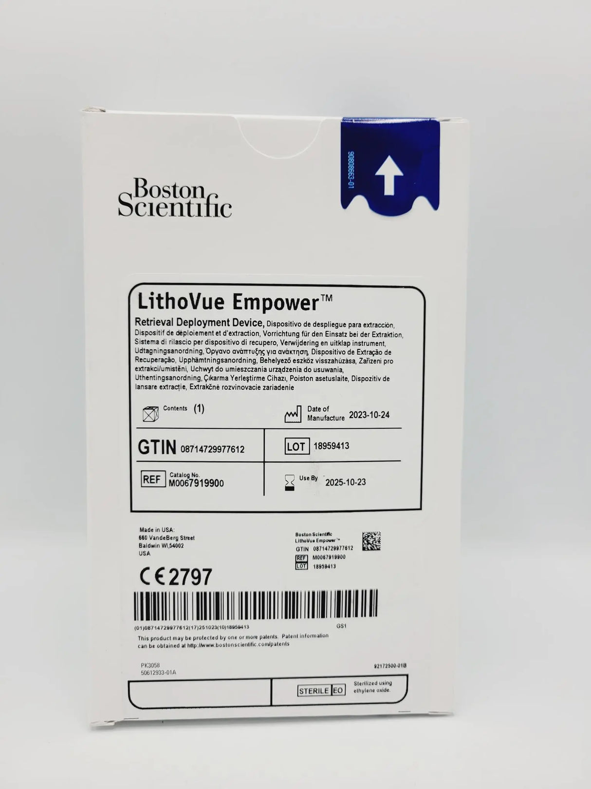 Boston Scientific M0067919900 LithoVue Empower Retrieval Deployment Device Boston Scientific