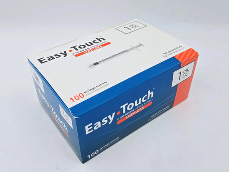 MHC 802015 Easy Touch 1ml U-100 Insulin Syringe Barrels w/ Luer Lock Box of 100 MHC