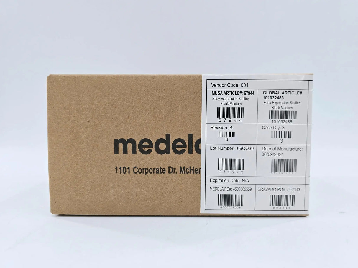 Medela 67944 Easy Expression Bustier Medium Black Case of 3 Medela