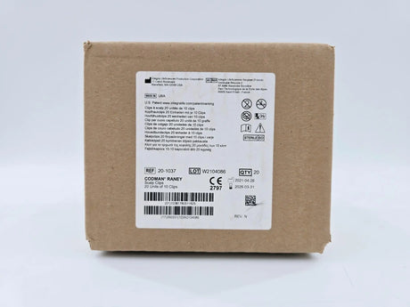 Codman 20-1037 Raney Scalp Clips 20 Units of 10 Clips Codman