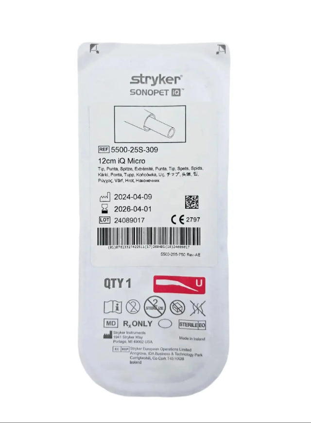 Stryker 550025S309 Sonopet iQ 12cm iQ Micro Surgical Handpiece Tip Stryker