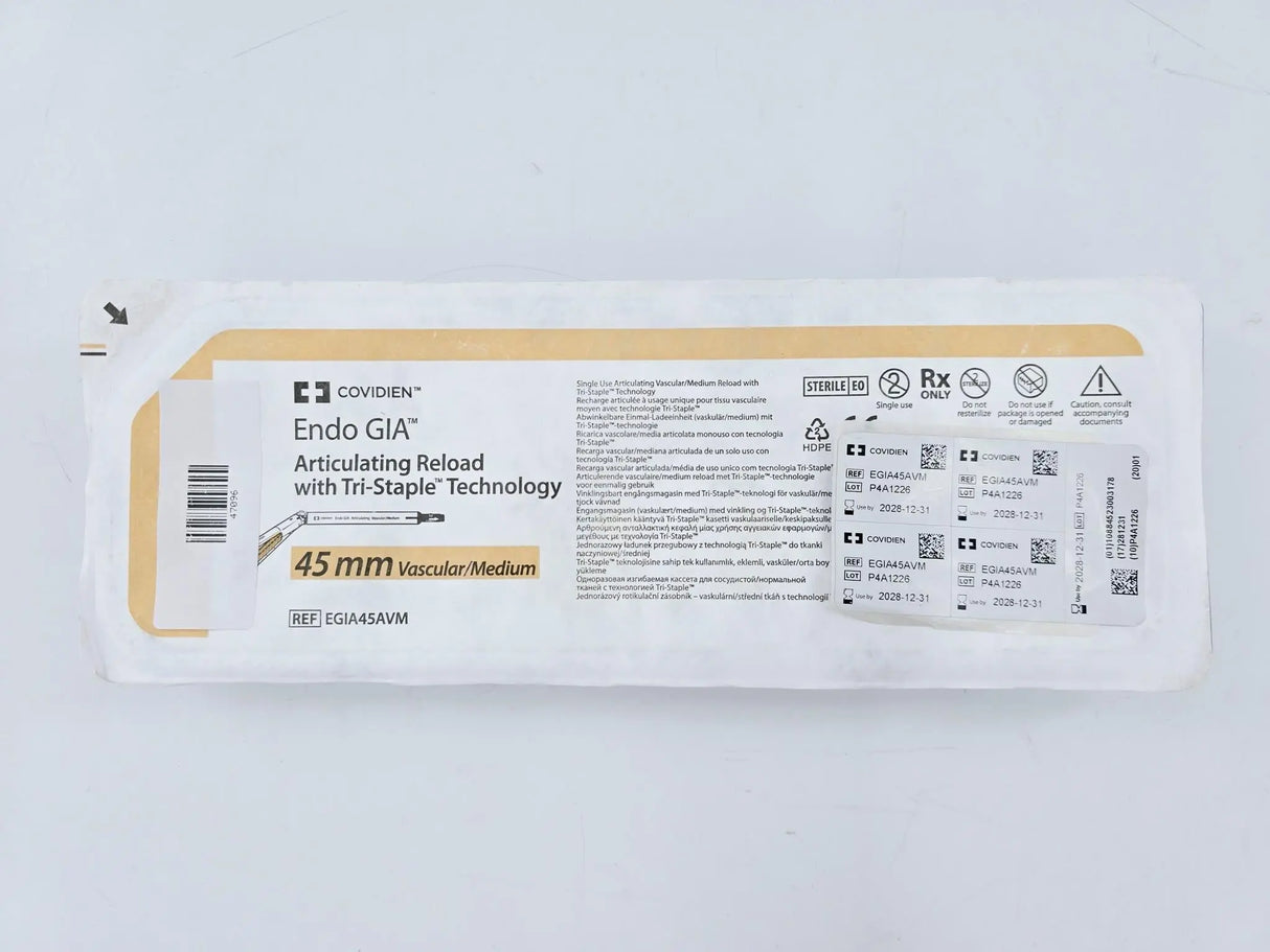 Covidien EGIA45AVM Endo GIA Articulating Reload w/ Tri-Staple Technology 45mm Vascular/Medium Covidien