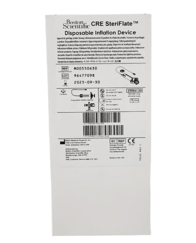 Boston Scientific M00550630 CRE Steriflate Disposable Inflation Device Boston Scientific