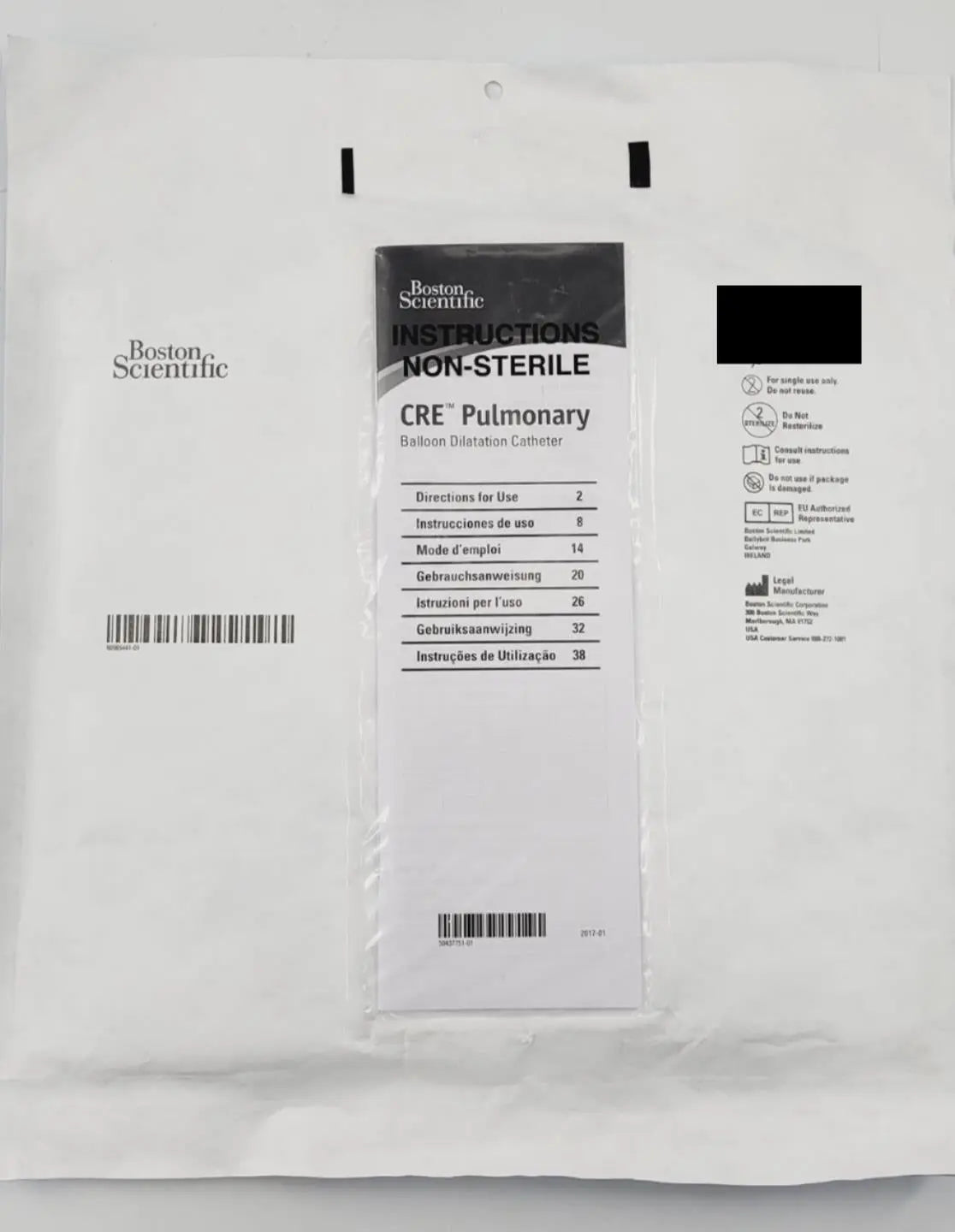 Boston Scientific M00550320 Pulmonary Balloon Dilatation Catheter 18 Boston Scientific