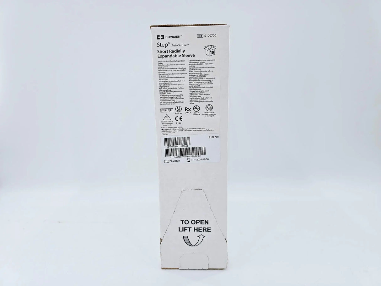 Covidien S100700 Step Auto Suture Short Radially Expandable Sleeve Box Of 10 Covidien