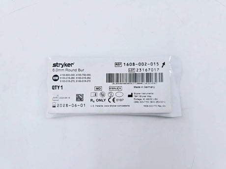 Stryker 1608002015 6.0mm Round Bur Stryker